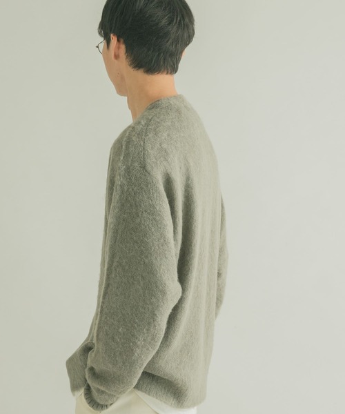 FORK&SPOON（フォークアンドスプーン）の「『ユニセックス』『WEB/一部店舗限定カラー』FORK&SPOON　モヘアニットカーディガン（カーディガン/ボレロ・メンズ・ライトブルー/グレー/ネイビー/オレンジ・4/5）」の18枚目の写真