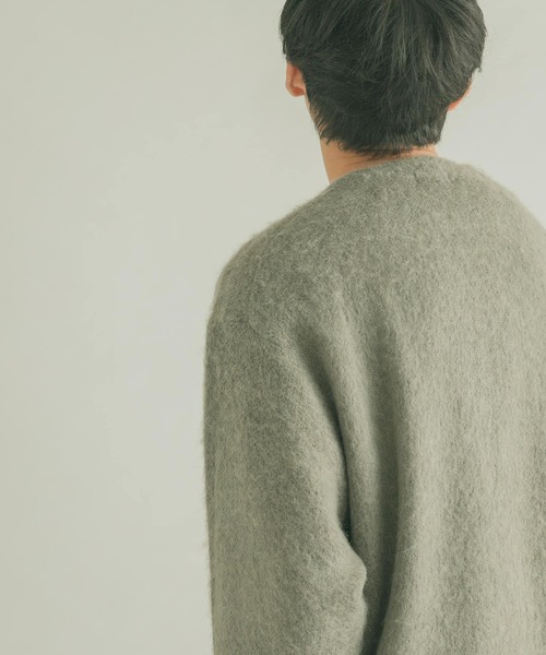 FORK&SPOON（フォークアンドスプーン）の「『ユニセックス』『WEB/一部店舗限定カラー』FORK&SPOON　モヘアニットカーディガン（カーディガン/ボレロ・メンズ・ライトブルー/グレー/ネイビー/オレンジ・4/5）」の19枚目の写真