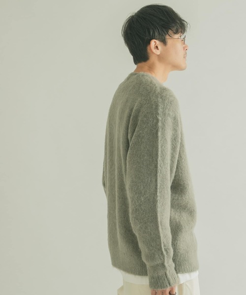 FORK&SPOON（フォークアンドスプーン）の「『ユニセックス』『WEB/一部店舗限定カラー』FORK&SPOON　モヘアニットカーディガン（カーディガン/ボレロ・メンズ・ライトブルー/グレー/ネイビー/オレンジ・4/5）」の21枚目の写真