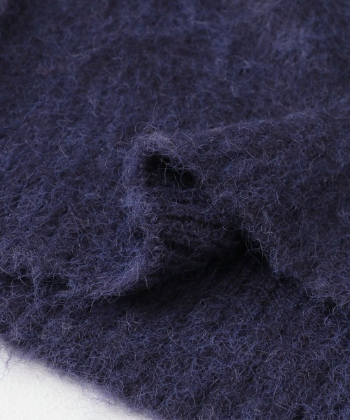 FORK&SPOON（フォークアンドスプーン）の「『ユニセックス』『WEB/一部店舗限定カラー』FORK&SPOON　モヘアニットカーディガン（カーディガン/ボレロ・メンズ・ライトブルー/グレー/ネイビー/オレンジ・4/5）」の6枚目の写真