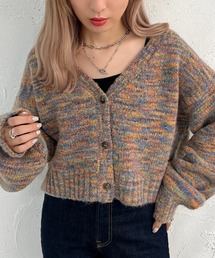 apres jour mignon | メランジ袖ボリュームショートカーディガン【ZOZOTOWN限定アイテム】(カーディガン/ボレロ)