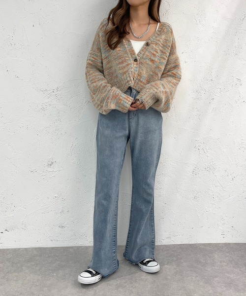 apres jour mignon（アプレジュールミニョン）の「メランジ袖ボリュームショートカーディガン【ZOZOTOWN限定アイテム】（カーディガン/ボレロ・レディース・ブラウン系その他/その他/ブルー系その他・フリー/X-LARGE）」の13枚目の写真