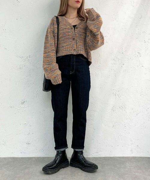 apres jour mignon（アプレジュールミニョン）の「メランジ袖ボリュームショートカーディガン【ZOZOTOWN限定アイテム】（カーディガン/ボレロ・レディース・ブラウン系その他/その他/ブルー系その他・フリー/X-LARGE）」の20枚目の写真