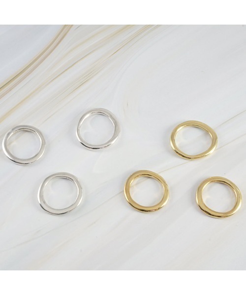 Losau（ロサウ）の「Losau ロサウ / Distortion double ring シルバー925ディストーショントリプルリング / lo-r013（リング・レディース・シルバー/ゴールド・5号/7号/9号/11号/13号/15号）」の5枚目の写真
