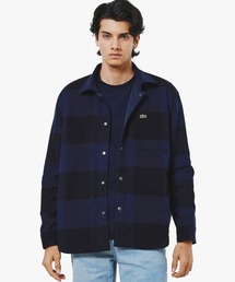 プレーン×バッファローチェックリバーシブルシャツアウター