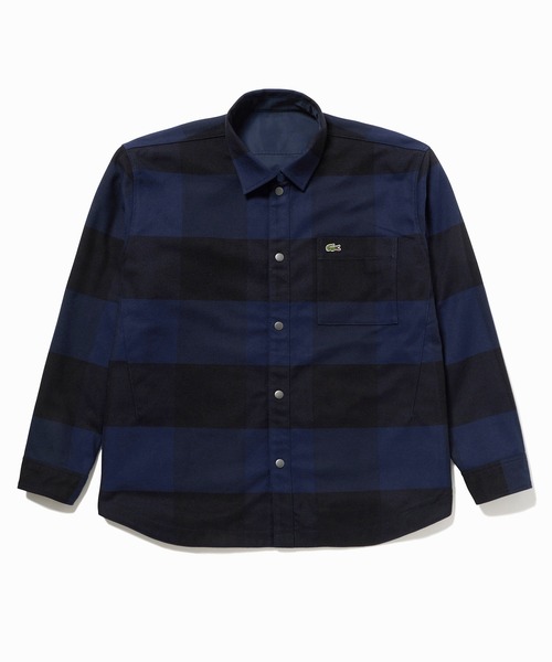 セール】プレーン×バッファローチェックリバーシブルシャツアウター