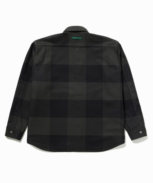プレーン×バッファローチェックリバーシブルシャツアウター（シャツ