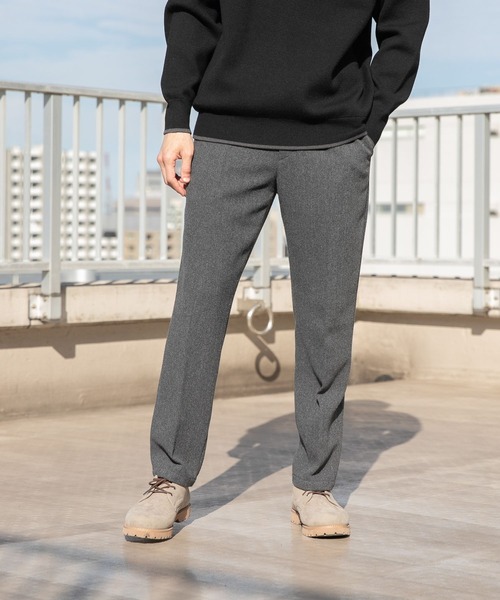 niko and...（ニコアンド）の「ウール混ヘリンボ－ンスリムパンツ（その他パンツ・メンズ・チャコール/ネイビー/ライトブラウン・MEDIUM/LARGE）」の2枚目の写真