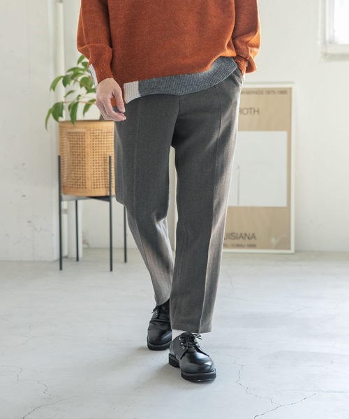 niko and...（ニコアンド）の「ウール混ヘリンボ－ンスリムパンツ（その他パンツ・メンズ・チャコール/ネイビー/ライトブラウン・MEDIUM/LARGE）」の3枚目の写真