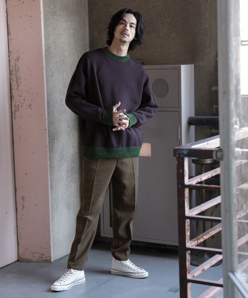 niko and...（ニコアンド）の「ウール混ヘリンボ－ンスリムパンツ（その他パンツ・メンズ・チャコール/ネイビー/ライトブラウン・MEDIUM/LARGE）」の11枚目の写真