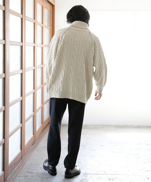 niko and...（ニコアンド）の「ウール混ヘリンボ－ンスリムパンツ（その他パンツ・メンズ・チャコール/ネイビー/ライトブラウン・MEDIUM/LARGE）」の6枚目の写真