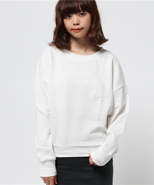 OUTLET(アウトレット)の「【Ciaopanic】ドルマン裏毛プルオーバー(Tシャツ/カットソー・レディース・グレー/ライトグリーン/ホワイト・FREE)」の2枚目の写真