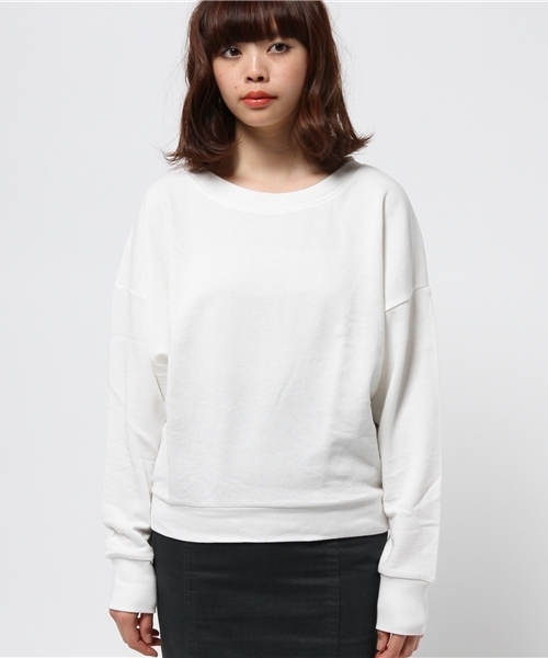 OUTLET(アウトレット)の「【Ciaopanic】ドルマン裏毛プルオーバー(Tシャツ/カットソー・レディース・グレー/ライトグリーン/ホワイト・FREE)」の4枚目の写真