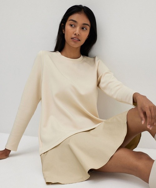 Love,Bonito(ラブボニート)の「ジャーニ ネオプレン Aライン ミニドレス(ワンピース・レディース・ネイビー/ベージュ・X-SMALL/SMALL/MEDIUM/LARGE)」の7枚目の写真