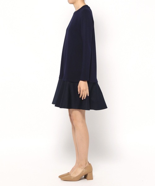 Love,Bonito(ラブボニート)の「ジャーニ ネオプレン Aライン ミニドレス(ワンピース・レディース・ネイビー/ベージュ・X-SMALL/SMALL/MEDIUM/LARGE)」の10枚目の写真