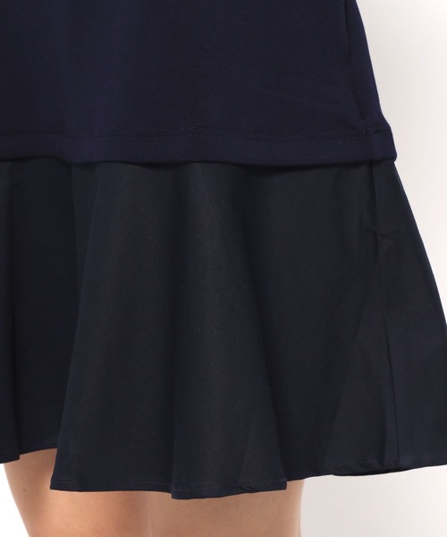 Love,Bonito(ラブボニート)の「ジャーニ ネオプレン Aライン ミニドレス(ワンピース・レディース・ネイビー/ベージュ・X-SMALL/SMALL/MEDIUM/LARGE)」の6枚目の写真