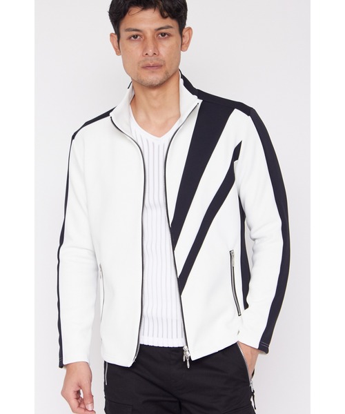 TORNADO MART（トルネードマート）の「TORNADO MART∴バイカラートラックジャージー（ブルゾン・メンズ・ブラック/ホワイト・M/L/LL）」の16枚目の写真