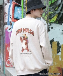 【MULGA THE LIFE】コラボ裏起毛プリントスウェットクルー