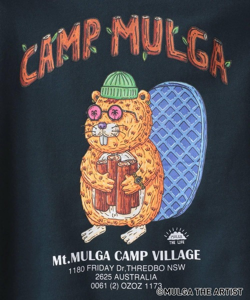 RAGEBLUE(レイジブルー)の「【MULGA THE LIFE】コラボ裏起毛プリントスウェットクルー(スウェット・メンズ・ブラック/ダークグリーン/その他4・MEDIUM/LARGE/SMALL)」の12枚目の写真