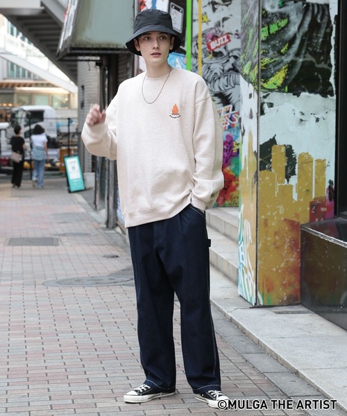 RAGEBLUE(レイジブルー)の「【MULGA THE LIFE】コラボ裏起毛プリントスウェットクルー(スウェット・メンズ・ブラック/ダークグリーン/その他4・MEDIUM/LARGE/SMALL)」の16枚目の写真