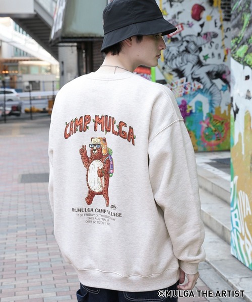RAGEBLUE(レイジブルー)の「【MULGA THE LIFE】コラボ裏起毛プリントスウェットクルー(スウェット・メンズ・ブラック/ダークグリーン/その他4・MEDIUM/LARGE/SMALL)」の21枚目の写真