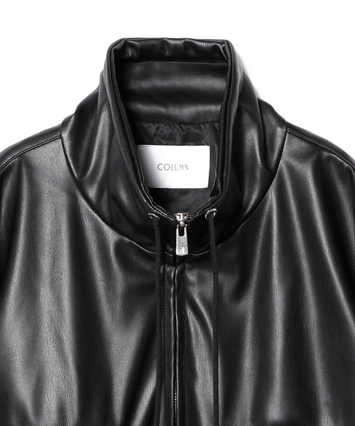 COLUMN（コラム）の「COLUMN / ヴィーガンレザートラックブルゾン