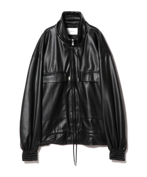 column レザージャケット COLUMN（コラム）の「COLUMN / ヴィーガンレザートラックブルゾン