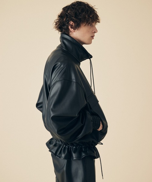 COLUMN（コラム）の「COLUMN / ヴィーガンレザートラックブルゾン