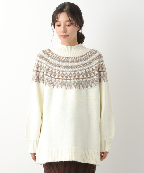 LEPSIM（レプシィム）の「マタニティ／ノルディックガラプルオーバー　168271（マタニティウェア/グッズ・レディース・ネイビー/キャメル/オフホワイト・FREE）」の11枚目の写真