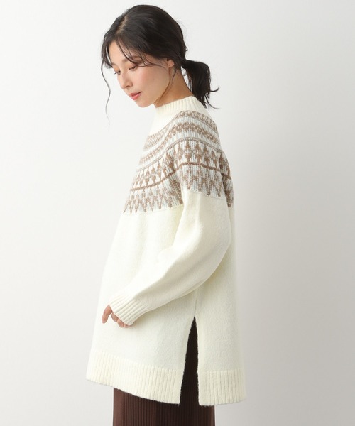 LEPSIM（レプシィム）の「マタニティ／ノルディックガラプルオーバー　168271（マタニティウェア/グッズ・レディース・ネイビー/キャメル/オフホワイト・FREE）」の12枚目の写真