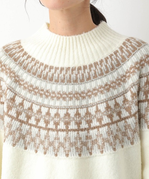 LEPSIM（レプシィム）の「マタニティ／ノルディックガラプルオーバー　168271（マタニティウェア/グッズ・レディース・ネイビー/キャメル/オフホワイト・FREE）」の14枚目の写真