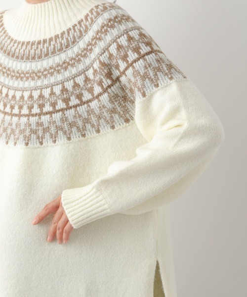 LEPSIM（レプシィム）の「マタニティ／ノルディックガラプルオーバー　168271（マタニティウェア/グッズ・レディース・ネイビー/キャメル/オフホワイト・FREE）」の15枚目の写真