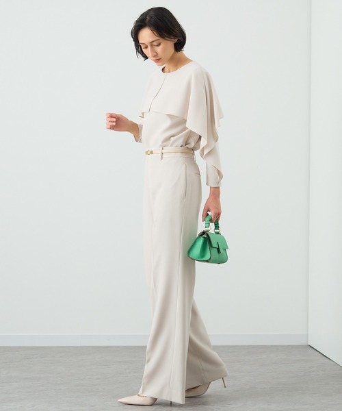 ANAYI（アナイ）の「ストレッチクロスケープ ブラウス（シャツ/ブラウス・レディース・ブルー/ベージュ/ネイビー・38）」の17枚目の写真