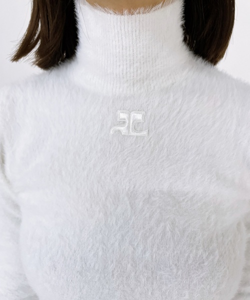 courreges(クレージュ)の「【COURREGES/クレージュ】HAIRY SLIM SWEATER(ニット/セーター・レディース・ホワイト・SMALL)」の2枚目の写真