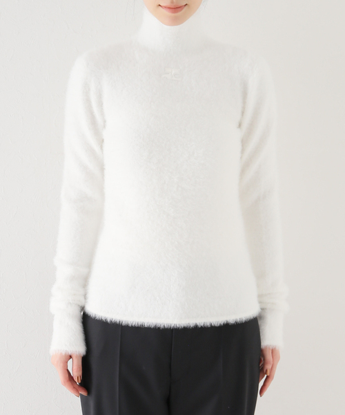 courreges(クレージュ)の「【COURREGES/クレージュ】HAIRY SLIM SWEATER(ニット/セーター・レディース・ホワイト・SMALL)」の6枚目の写真