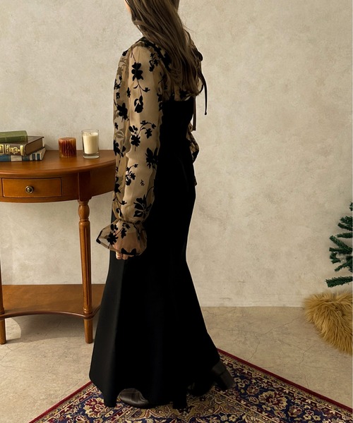 apres jour clair（アプレジュールクレア）の「【apres jour clair】【SETUP可能】マーメイドキャミワンピース【ZOZOTOWN限定アイテム】（ワンピース・レディース・ベージュ/ブラウン系その他/ブラック・X-LARGE/フリー）」の13枚目の写真