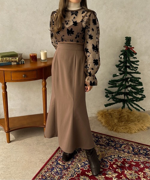 apres jour clair（アプレジュールクレア）の「【apres jour clair】【SETUP可能】マーメイドキャミワンピース【ZOZOTOWN限定アイテム】（ワンピース・レディース・ベージュ/ブラウン系その他/ブラック・X-LARGE/フリー）」の5枚目の写真