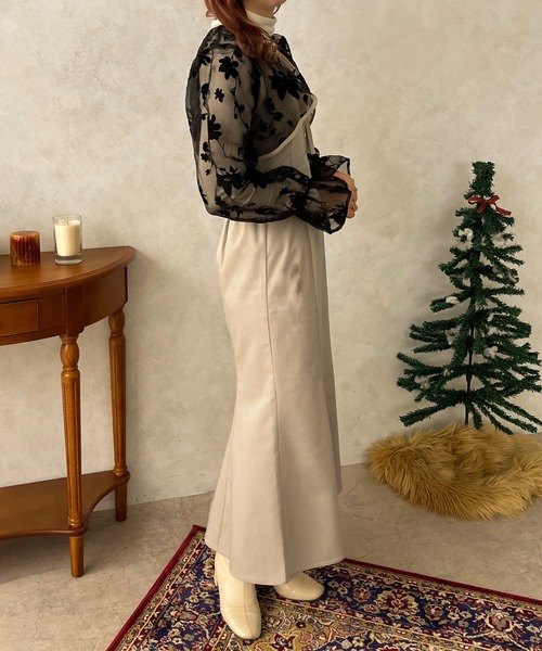 apres jour clair（アプレジュールクレア）の「【apres jour clair】【SETUP可能】マーメイドキャミワンピース【ZOZOTOWN限定アイテム】（ワンピース・レディース・ベージュ/ブラウン系その他/ブラック・X-LARGE/フリー）」の7枚目の写真