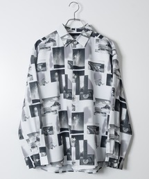 Naive magic（ナイーブマジック）の「【a】ナチュラルストレッチ バルーンスリーブ サイドスリット 長袖総柄シャツ（シャツ/ブラウス）」