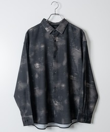 Naive magic（ナイーブマジック）の「【a】ナチュラルストレッチ バルーンスリーブ サイドスリット 長袖総柄シャツ（シャツ/ブラウス）」