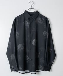 Naive magic（ナイーブマジック）の「【a】ナチュラルストレッチ バルーンスリーブ サイドスリット 長袖総柄シャツ（シャツ/ブラウス）」