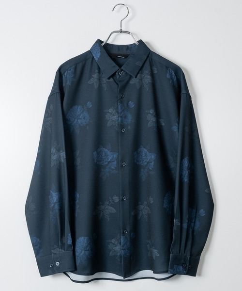 Naive magic（ナイーブマジック）の「【a】ナチュラルストレッチ バルーンスリーブ サイドスリット 長袖総柄シャツ（シャツ/ブラウス・メンズ・ホワイト/ブラック/ホワイト系その他/ブラック系その他/ブラック系1/ブラック系3/グレー/ホワイト系1/ホワイト系2/ブラック系2/ブラック系4/ブルー/ブルー系1/ブラック系5/ブラック系その他4/ホワイト系その他3/ブラック系その他5/ブラック系その他3/ホワイト系その他4/ホワイト系その他2/ブルー系その他5/ブラック系その他2・MEDIUM/LARGE/X-LARGE）」の21枚目の写真