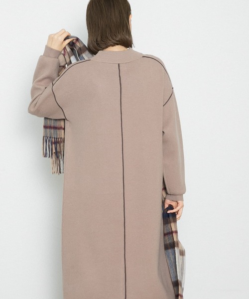 URBAN RESEARCH Sonny Label(アーバンリサーチサニーレーベル)の「カラーシームモックネックニットワンピース(ワンピース・レディース・ブラック/グレー/ベージュ系その他・FREE)」の9枚目の写真