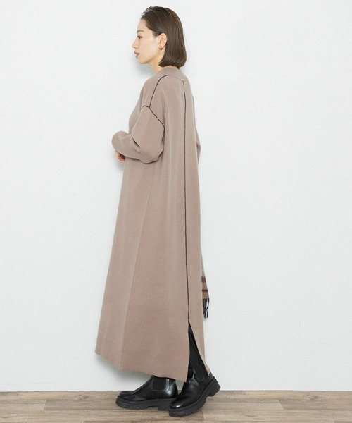 URBAN RESEARCH Sonny Label(アーバンリサーチサニーレーベル)の「カラーシームモックネックニットワンピース(ワンピース・レディース・ブラック/グレー/ベージュ系その他・FREE)」の12枚目の写真