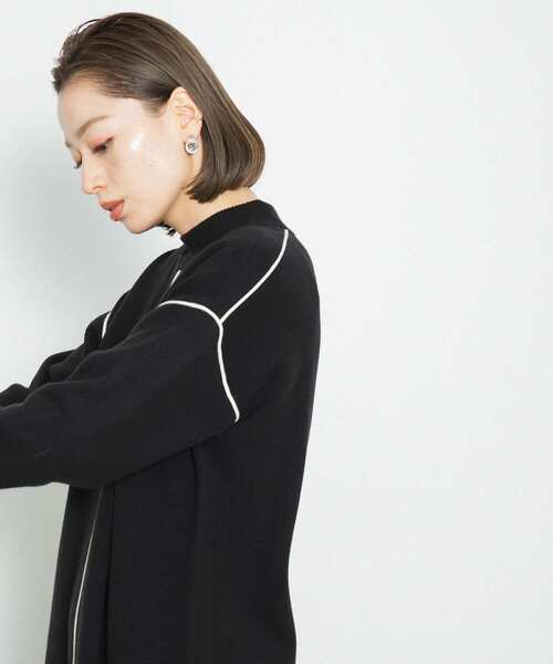 URBAN RESEARCH Sonny Label(アーバンリサーチサニーレーベル)の「カラーシームモックネックニットワンピース(ワンピース・レディース・ブラック/グレー/ベージュ系その他・FREE)」の16枚目の写真