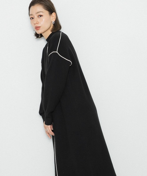 URBAN RESEARCH Sonny Label(アーバンリサーチサニーレーベル)の「カラーシームモックネックニットワンピース(ワンピース・レディース・ブラック/グレー/ベージュ系その他・FREE)」の17枚目の写真