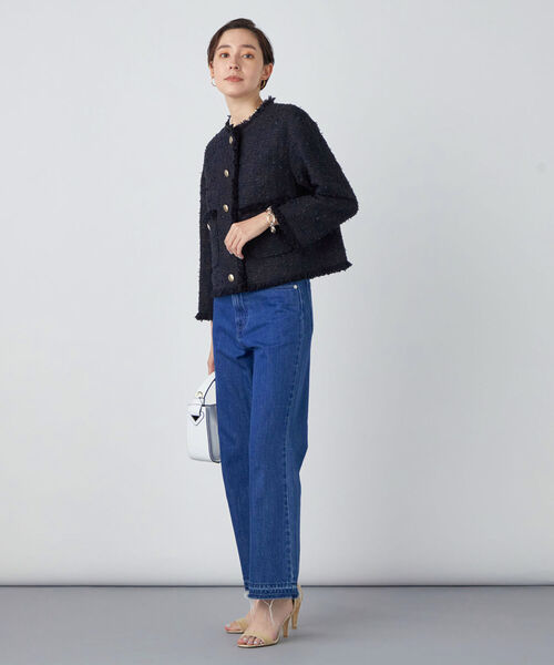 NOLLEY'S sophi ネイビー　ツイードジャケット NOLLEY'S Sophi（ノーリーズソフィ）の「フラッグツイード