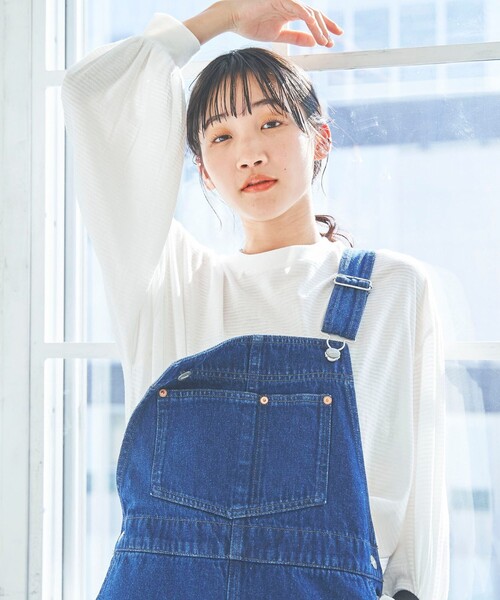 coen（コーエン）の「シアーボーダーロングスリーブTシャツ（Tシャツ/カットソー・レディース・オフホワイト/ブラック・M/L）」の2枚目の写真