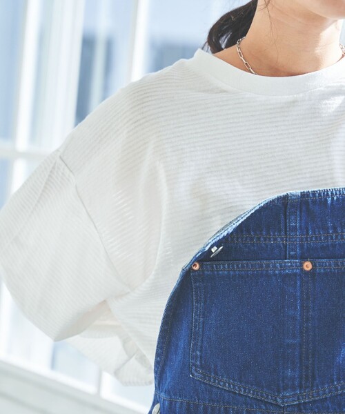 coen（コーエン）の「シアーボーダーロングスリーブTシャツ（Tシャツ/カットソー・レディース・オフホワイト/ブラック・M/L）」の19枚目の写真