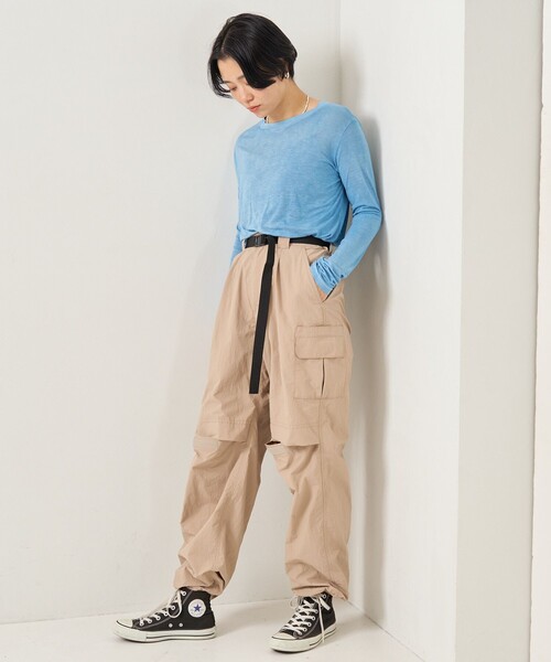sサイズ　baserange ロングスリーブTシャツ　くすみブルー BASERANGE（ベースレンジ）の「【BASERANGE/ベースレンジ】LONG
